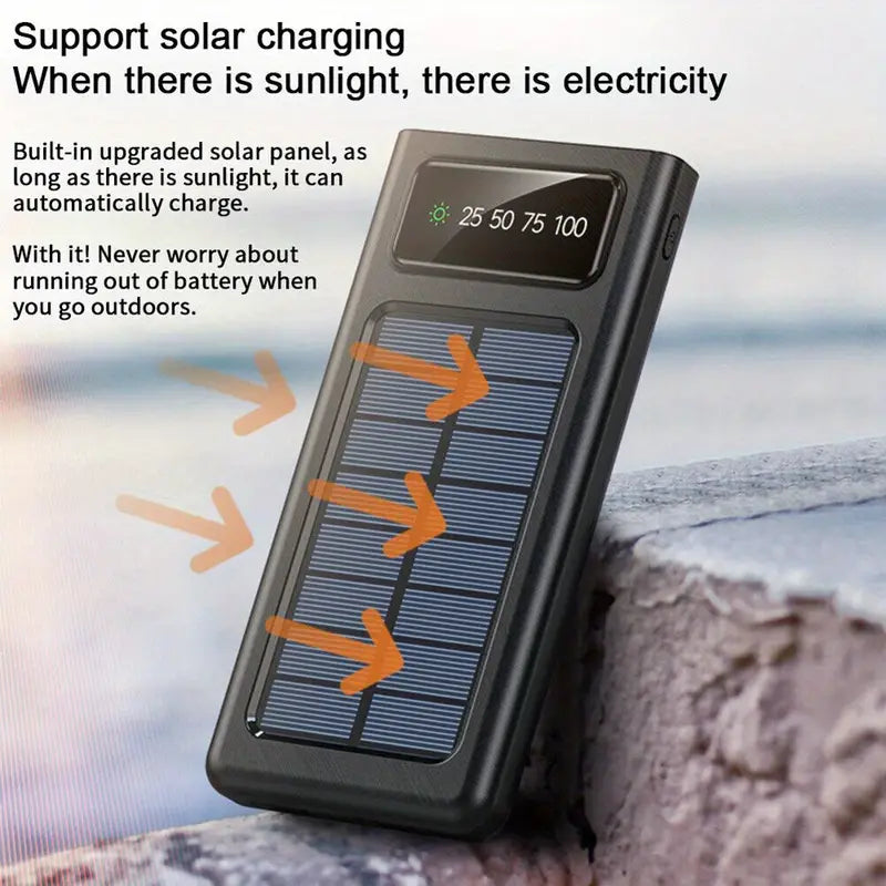 2023 Super 10000mAh Solar Power Bank – 4 USB Portable Charger for All Your Devices