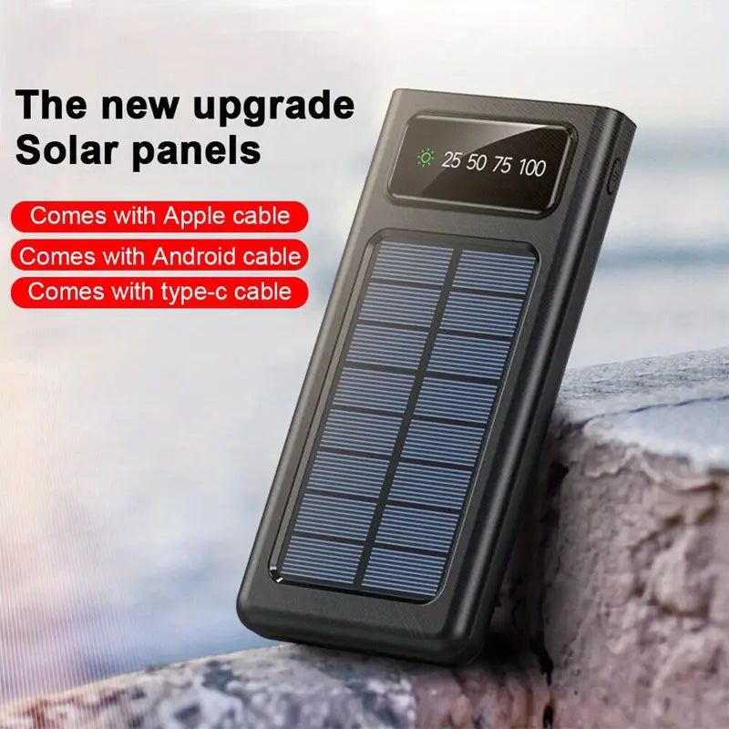 2023 Super 10000mAh Solar Power Bank – 4 USB Portable Charger for All Your Devices