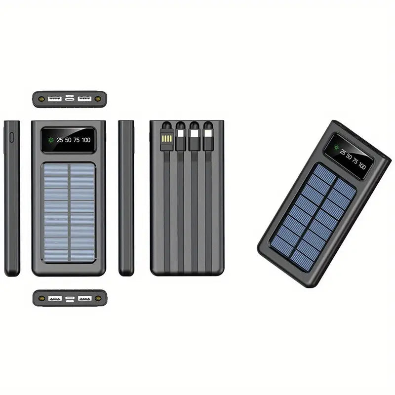 2023 Super 10000mAh Solar Power Bank – 4 USB Portable Charger for All Your Devices