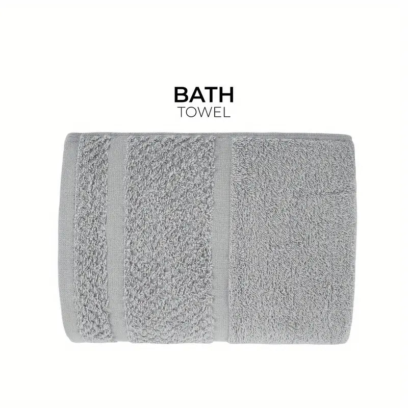 Premium 10-Piece Grey Towel Set - Ultra-Soft, Durable, and Luxuriously Absorbent