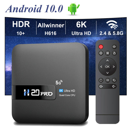 H20PRO Smart Android TV Box - Ultra-Fast 4K Media Player with Android 10.0