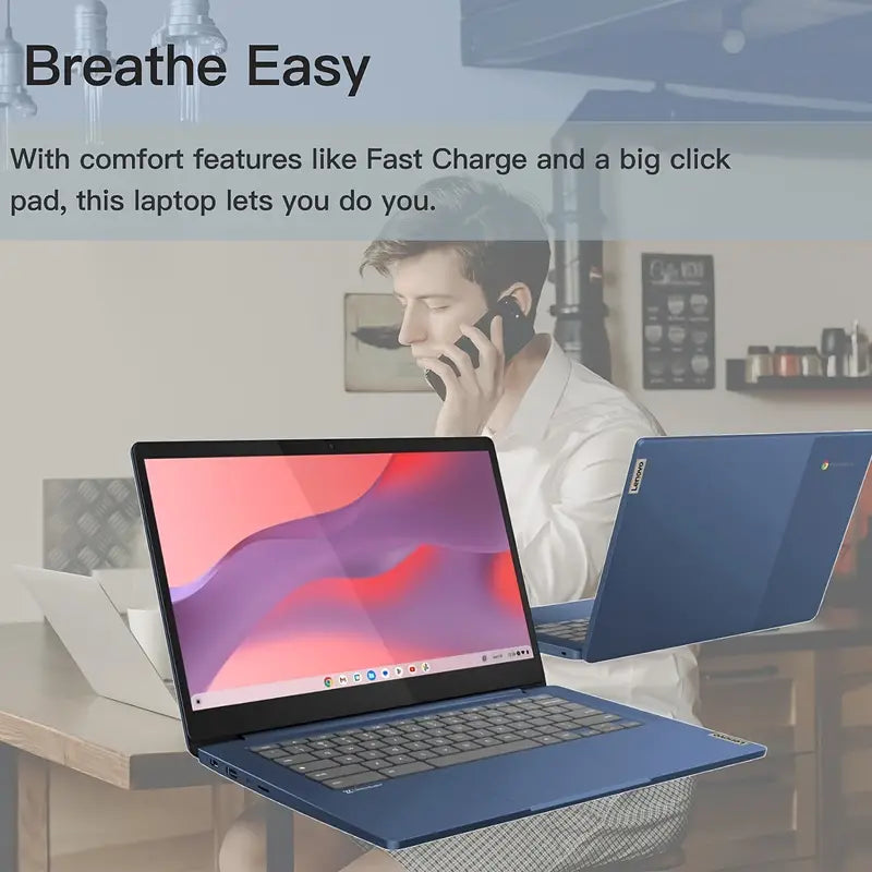 2023 Lenovo Slim 3 14" FHD Touchscreen Chromebook – Abyss Blue