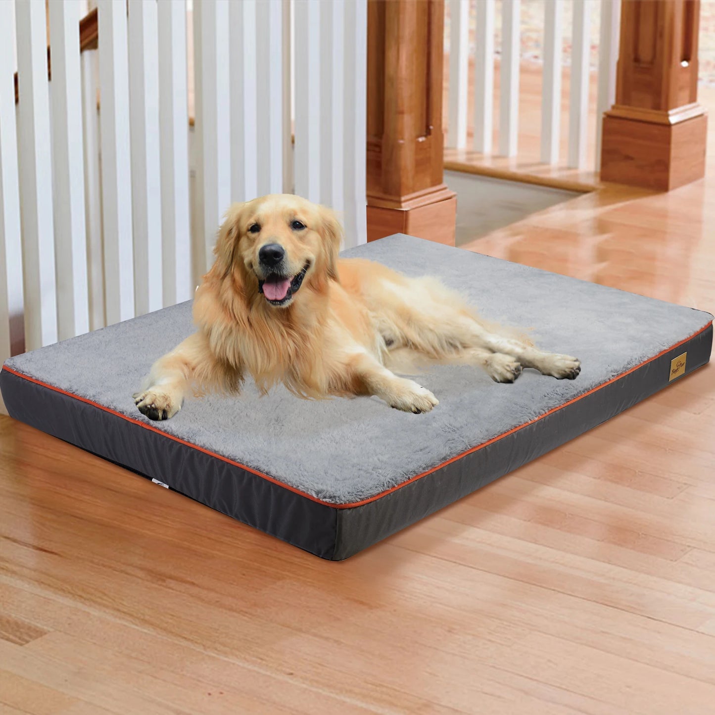 Orthopedic Dog Bed with Memory Foam – Waterproof, Removable Washable Cover, Nonskid Bottom, Joint Pain Relief for Large Dogs