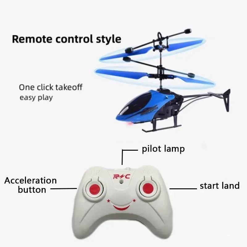 Rechargeable Mini RC Drone – Fall-Resistant Remote Control Helicopter Toy for Kids