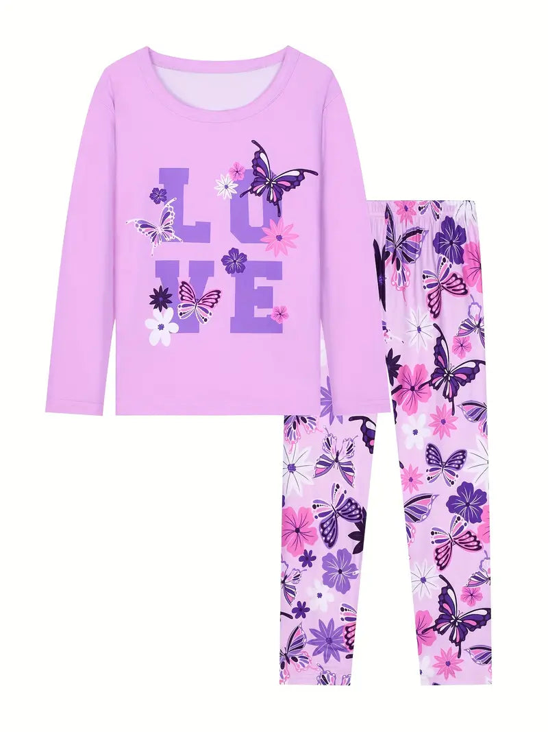 Kids' Cartoon Pajama Set - 3pc Bundle | Long Sleeve, Flame Retardant Sleepwear