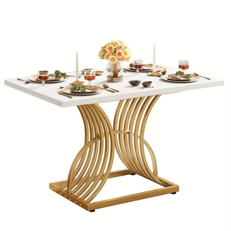 Roadrix 47" Modern Dining Table - Perfect for Home Kitchen, Breakfast, or Dining for 4 | Ideal Christmas &amp; Halloween Gift