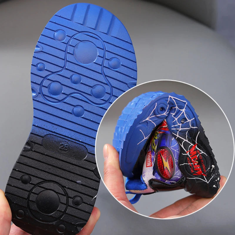 Spider-Man LED Kids Sneakers – Light-Up Cartoon Shoes for Boys