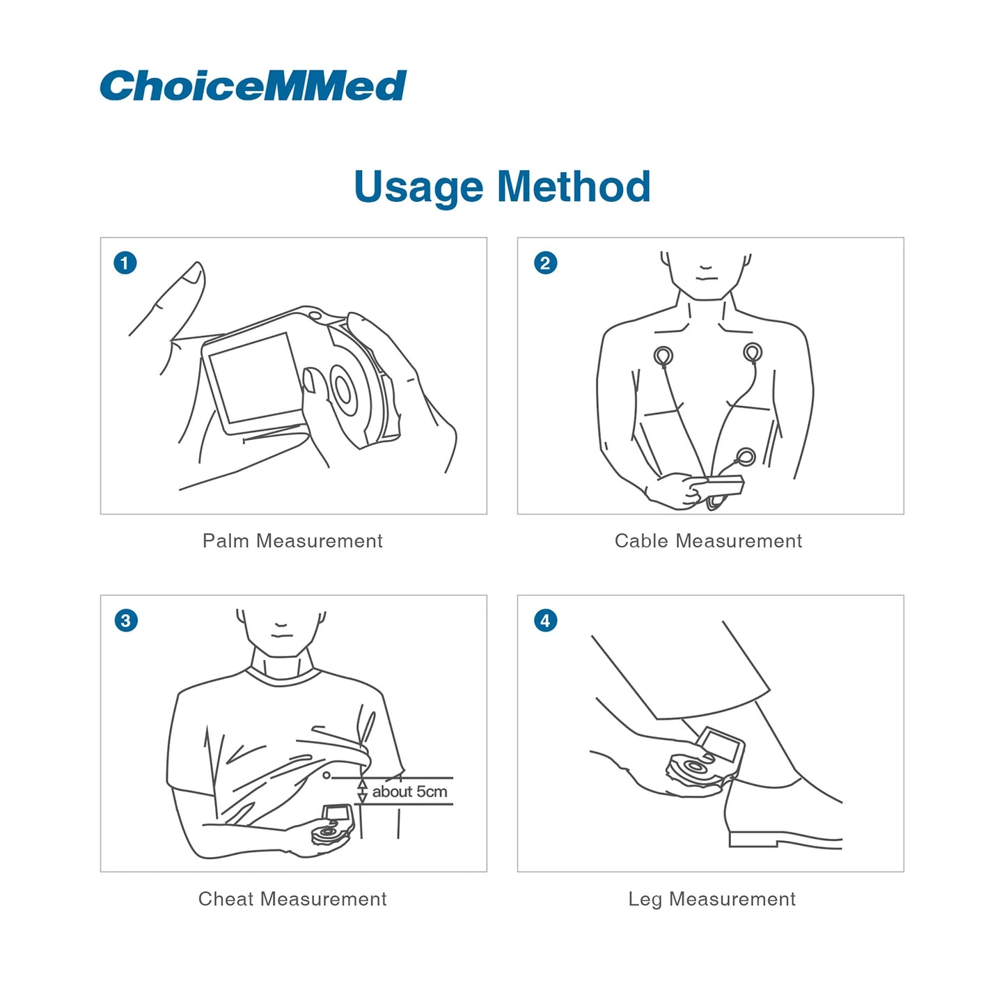 ChoiceMMed Handheld ECG Monitor – Real-time Heart Rate and EKG Monitoring with Continuous Electrocardiogram Measurement