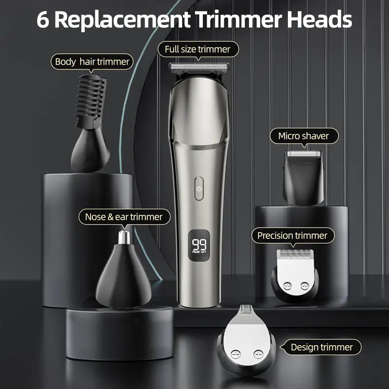 11-in-1 Men's Grooming Kit - All-in-One Electric Trimmer for Beard, Hair, Mustache, Nose, Ear, and Body - Perfect Gifts for Men