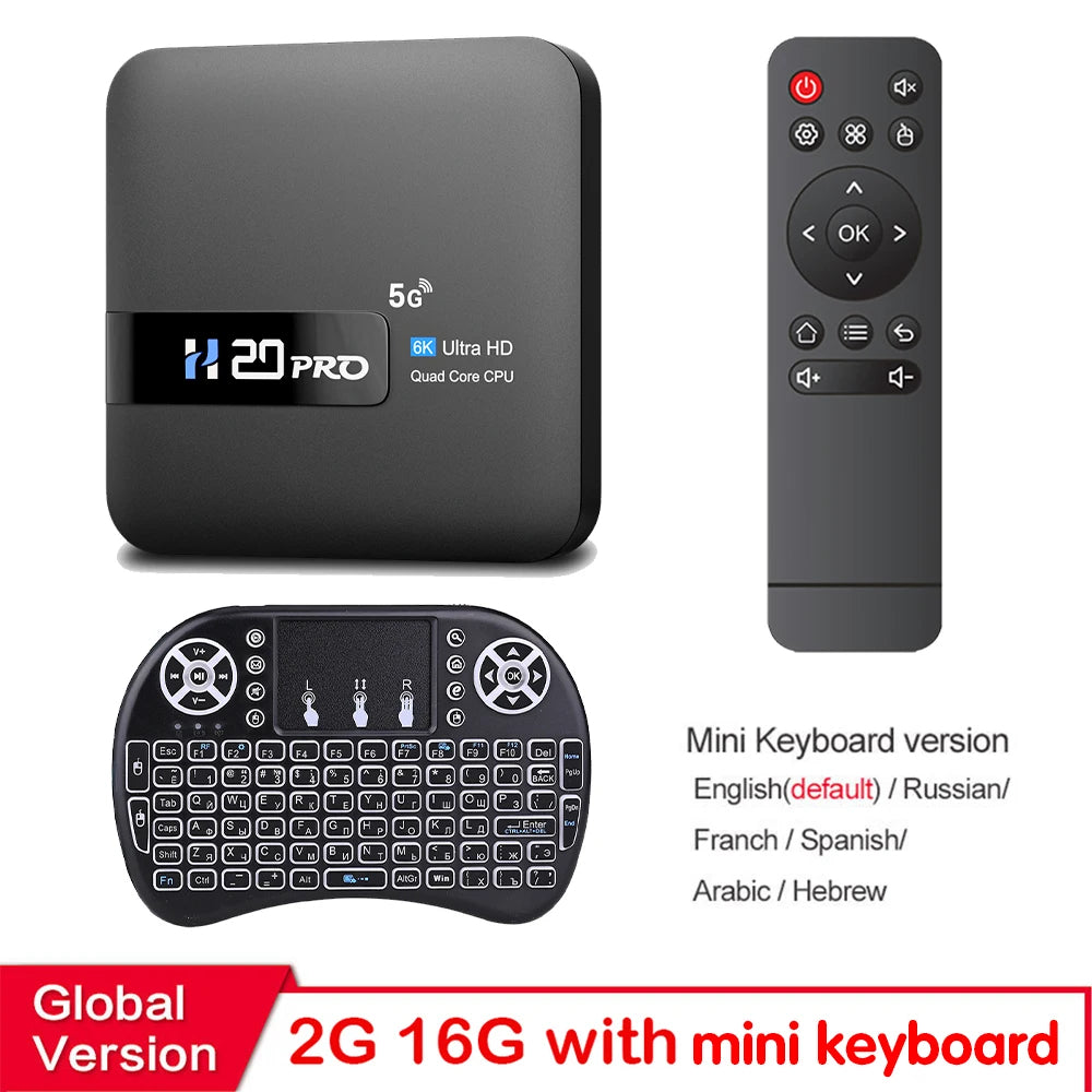 H20PRO Smart Android TV Box - Ultra-Fast 4K Media Player with Android 10.0