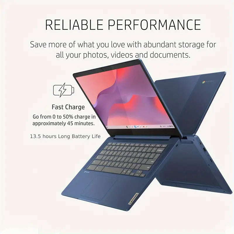 2023 Lenovo Slim 3 14" FHD Touchscreen Chromebook – Abyss Blue