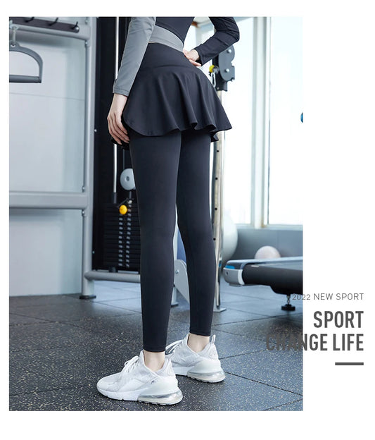 High-Waist Fleece-Lined Winter Leggings for Women | 2-in-1 Velvet Layered Design