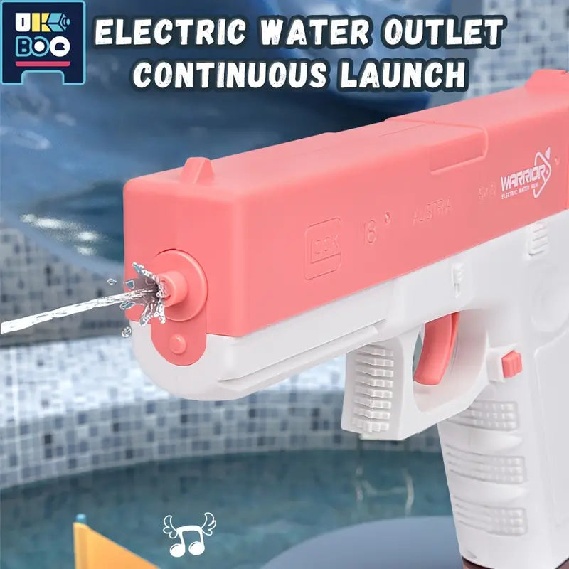 Rechargeable USB Electric Water Gun - 500mAh Battery, BPA-Free Safe ABS Plastic, Dual Magazine, Perfect for Adults, Pool & Beach Fun