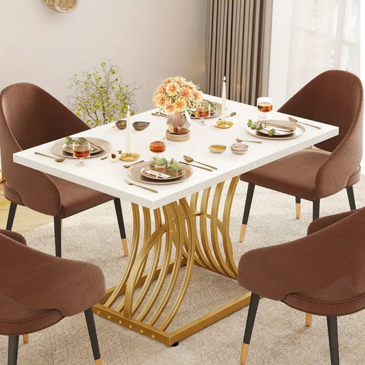 Roadrix 47" Modern Dining Table - Perfect for Home Kitchen, Breakfast, or Dining for 4 | Ideal Christmas &amp; Halloween Gift