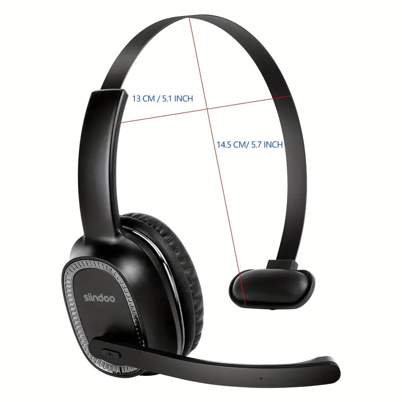 ProTruck Wireless Headset - Crystal-Clear ENC Calls, Noise Cancellation, Long-Lasting 5.2 Headset for Office, Truck Drivers, Customer Service, Telephone Operators - Comfortable, Adjustable, and Durable