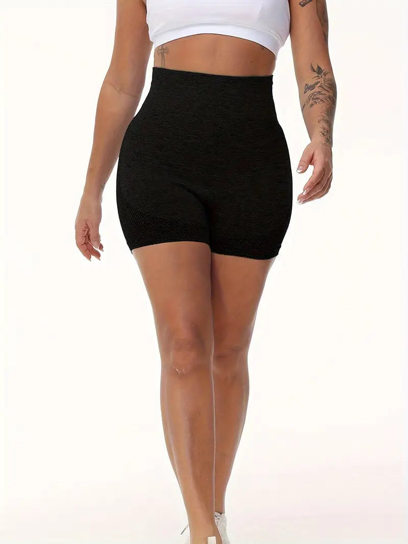 4-Pack Women’s High-Waisted Yoga Shorts - Booty-Lifting, Waist-Sculpting Activewear for Sports, Fitness, and Casual Wear