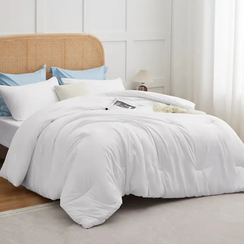 Luxury 3-Piece Comforter Set - Ultra Soft &amp; Breathable Quilted Bedding for All Seasons